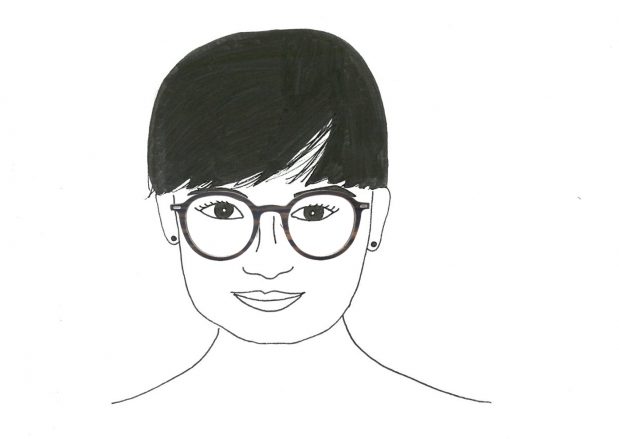 Femme carré lunettes