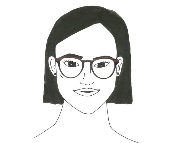 Femme losange lunettes